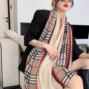 New Luxury High End Styling Striped Plaid Soft 100% Viscose Long Scarf